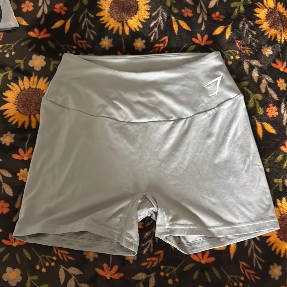 Gymshark Gray Bike Shorts with Compression Fit